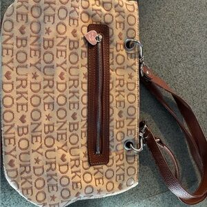 Dooney & Bourke Beige and Brown Monogram Bag